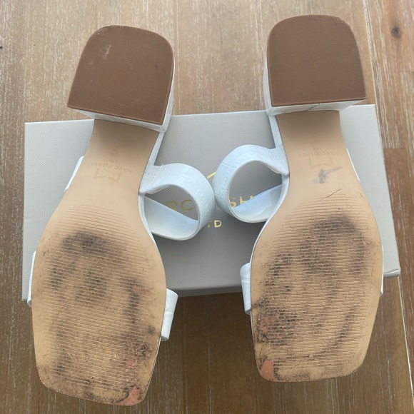 MARC FISHER PAT SQUARE TOE SLIDES - Picture 4 of 5